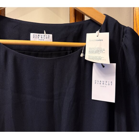 Claudie Pierlot Straight Navy Dress (NWT with imperfections) - Picture 7 of 10